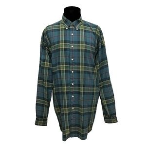 RALPH LAUREN MENS XLT GREEN PLAID CASUAL SHIRT
